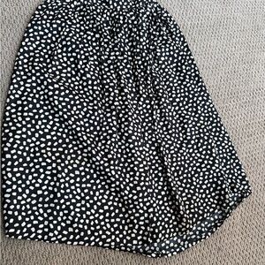 Essentials Black and White Patterned Maxi Skirt
